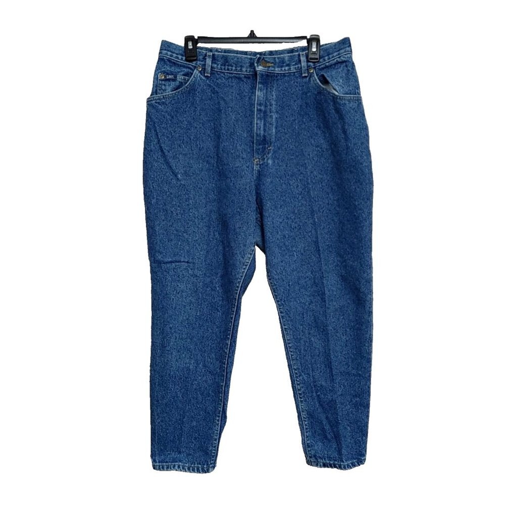 Lee Mom Jeans Vintage High Waist Cotton Blue Jeans Size 18W/ Petite USA Denim